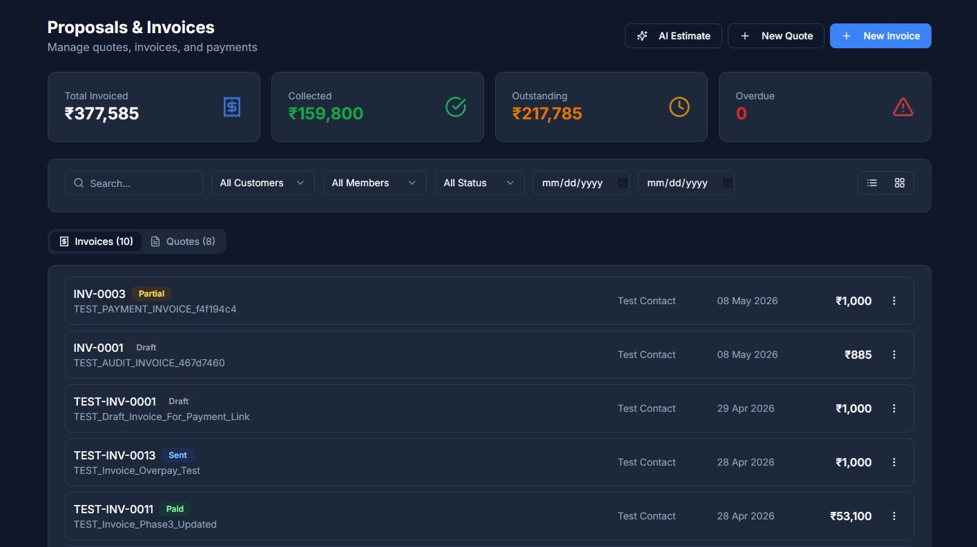 Billing & Invoicing - WorkSmiths Feature Screenshot